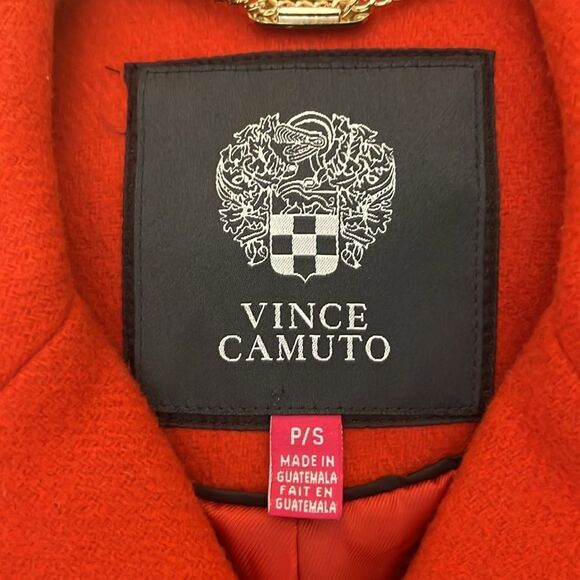 Vince Camuto Wool Blend Three Quarter Coat in Vermillion, Size Small - Picture 9 of 12